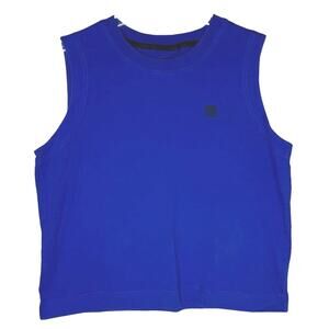 Alaskan Hardgear Shirt Womens Medium‎ Blue Crop Muscle Tee Workout Athleisure